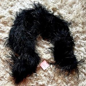 Real Ostrich Feather Bridal Wedding Cape / Bolero / Shrug in Black